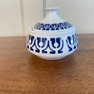 Vintage Sargadelos Porcelain Sugar Bowl w/ lid